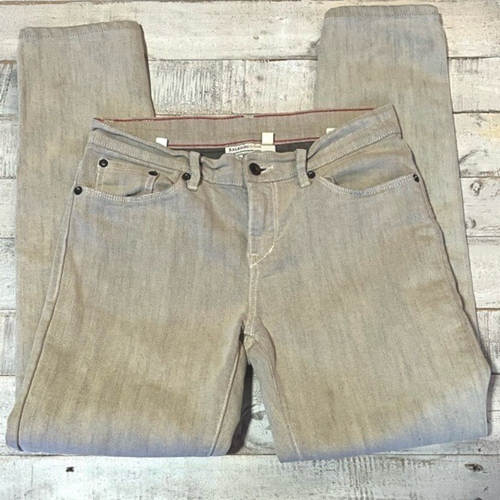 Raleigh Denim Workshop Thin Jeans Mens 27 Tan Handcrafted North Carolina USA